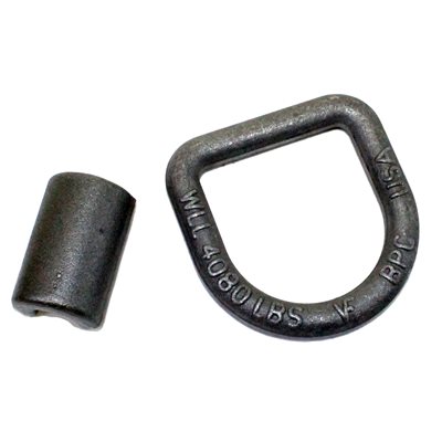 Steel 1 Inch Forged Extended D-Ring With Weld-On Mounting Bracket - 15586  Lb. Working Load Limit - 4 State Trucks